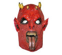 masque latex de diable démon rouge