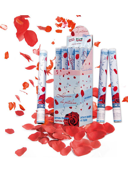 Canon à Confetti Pétales de Rose Rouge 50 cm