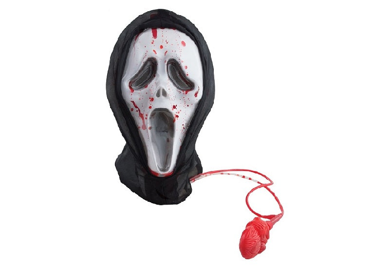 masque cagoule scream avec faux sang