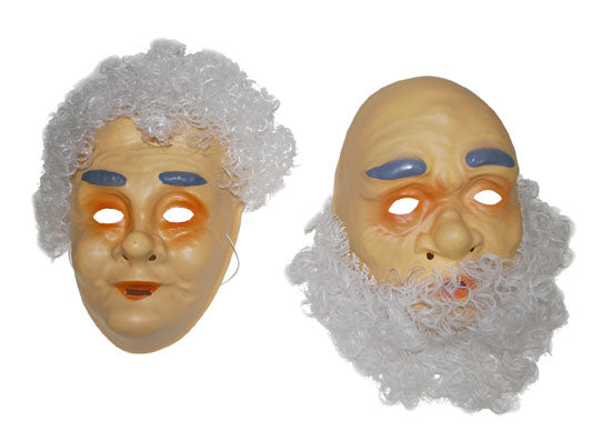 masque de grand-mère avec cheveux