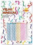 Pack de 24 Bougies Magiques de couleur pour Anniversaire