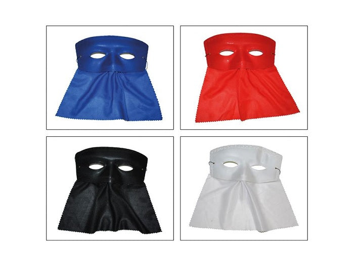 masque loup avec bavette rouge 22cm