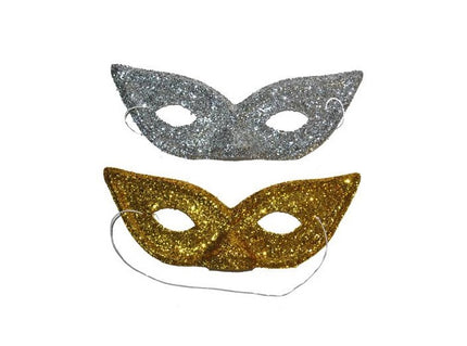 loup papillon à paillettes or