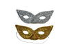 loup papillon à paillettes or