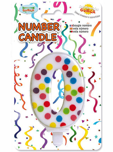 Bougie anniversaire confetti 0
