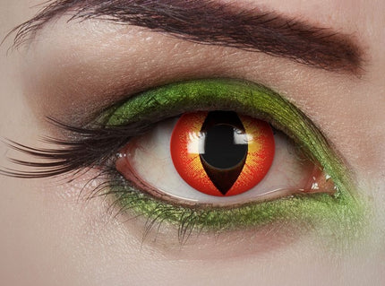 lentilles de contact chat démon orange jaune 12 mois