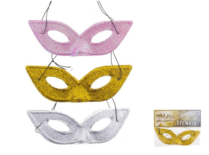 loup papillon à paillettes rose