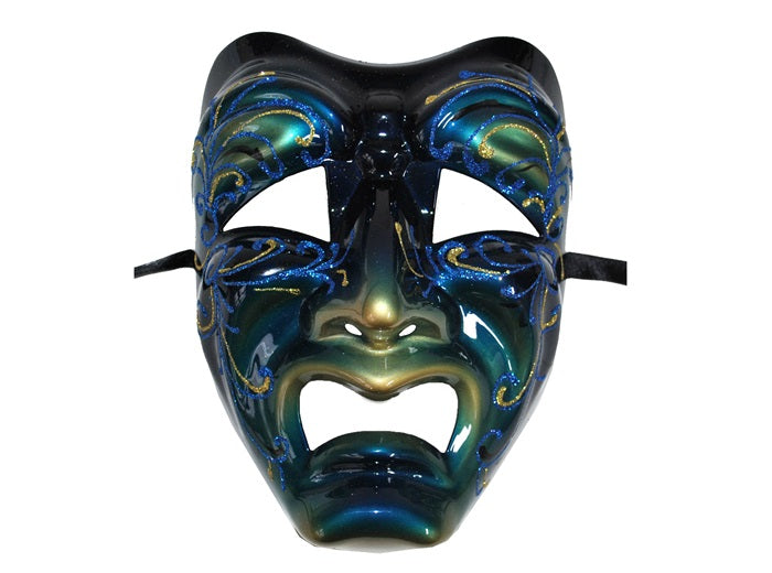 masque coque vénitien visage noir luxe adulte