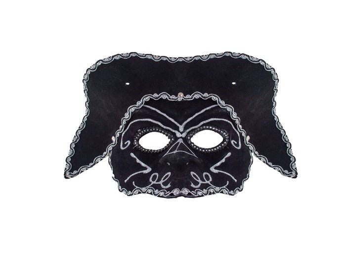 masque vénitien loup avec chapeau noir