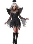 Déguisement ange noir deluxe femme