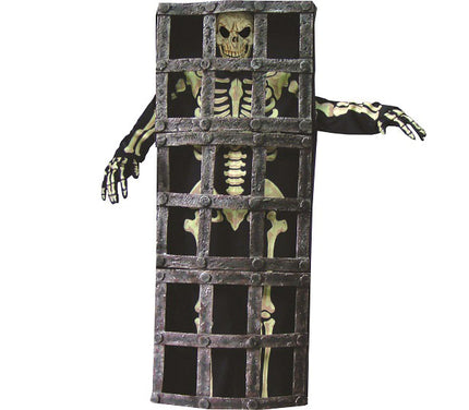 déguisement de squelette en cage adulte taille unique