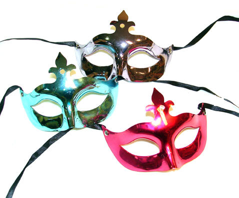 masque loup métallisé avec diadème