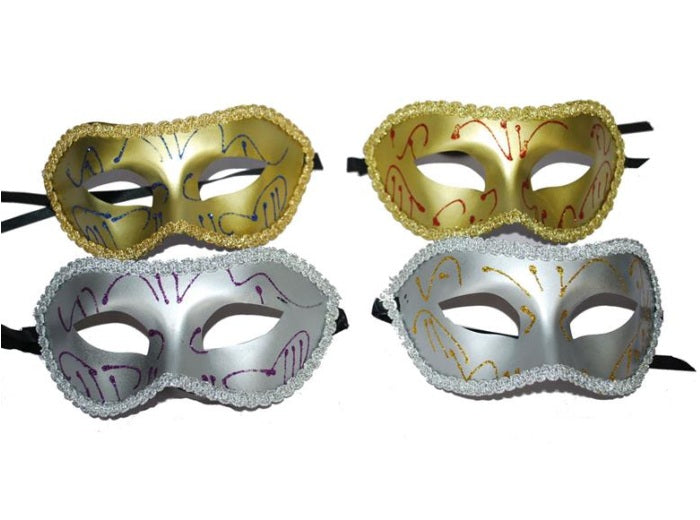 masque loup avec galon or