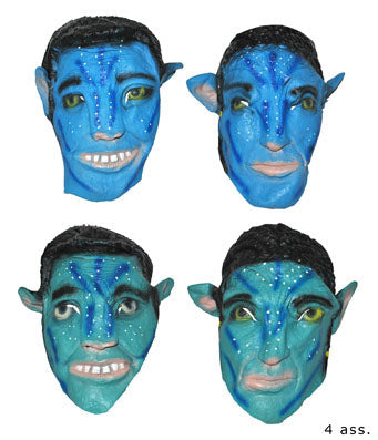 masque latex avatar bleu