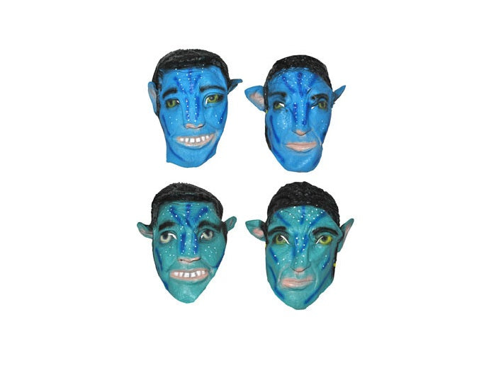 masque latex avatar bleu