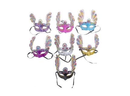 masque loup avec ailes et ornements mix