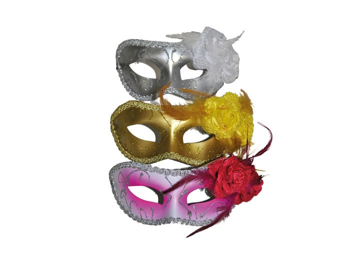 masque loup avec rose