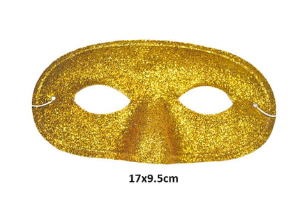 loup arrondi à paillettes or 17x9.5cm
