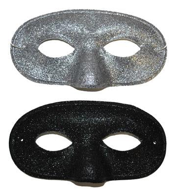 loup arrondi à paillettes noir 17x9.5cm