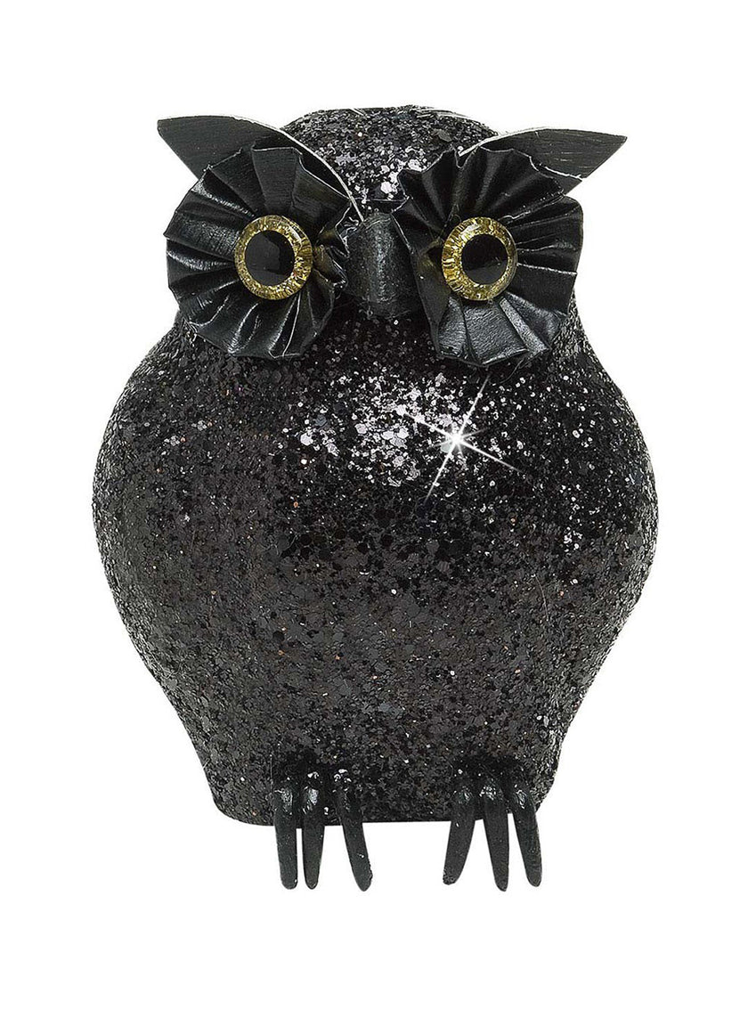 Hiboux paillettes noires