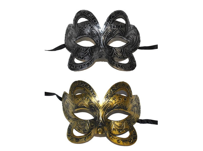 masque ailes de papillon or/argent