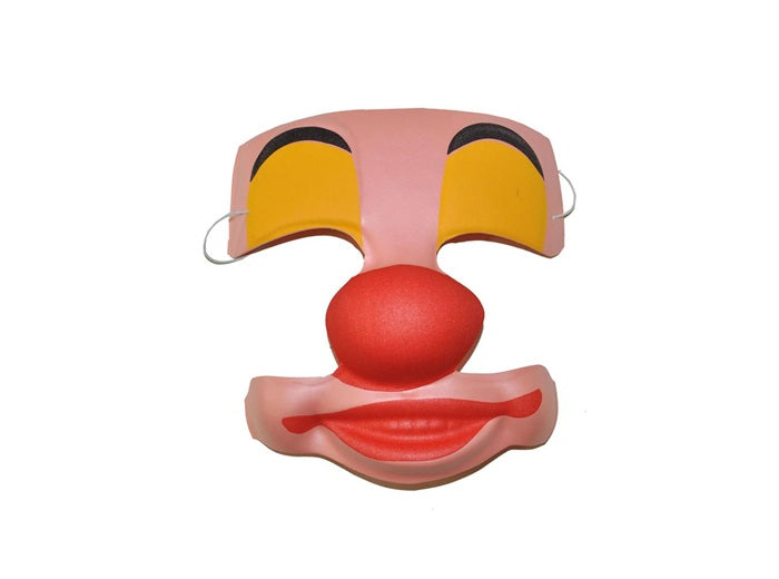 demi masque de clown en mousse eva 19.5x18.5cm