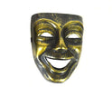 masque coque souriant métallisé doré