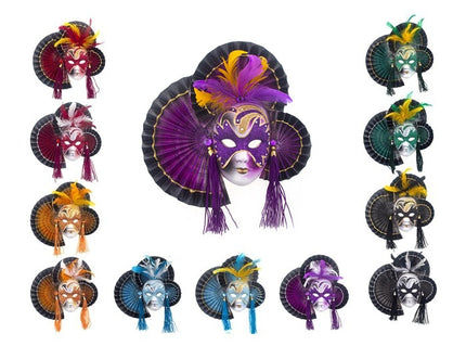 masque décoration vénitien luxe avec plumes mix ii