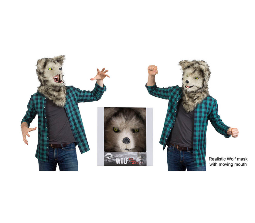 masque fourrure loup luxe