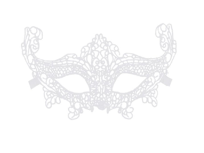 masque loup luxe dentelle blanc