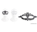 masque loup luxe dentelle avec symbole diable noir