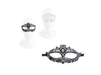 masque loup luxe dentelle avec symbole diable blanc