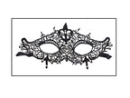 masque loup luxe dentelle avec symbole noir 26cm