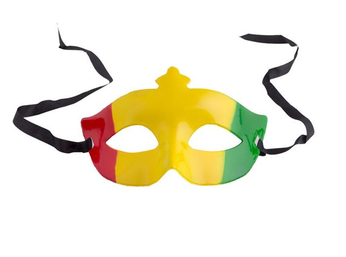 masque loup carnaval rouge jaune vert adulte