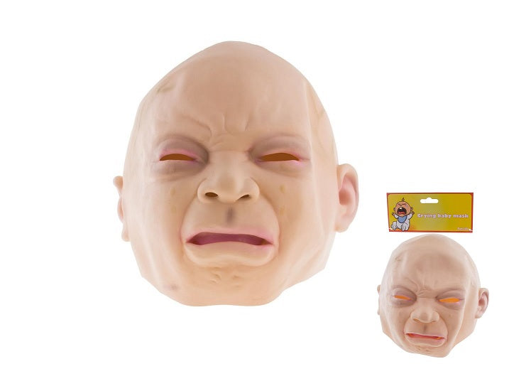 masque en latex bébé qui pleure