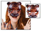 demi masque en mousse motif tigre