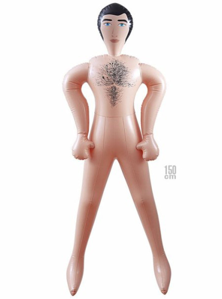 Poupée gonflable poils sur le torse