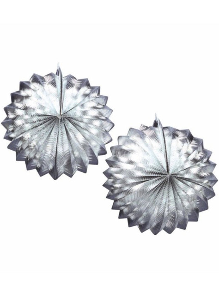 2 lanternes décoratives argentées