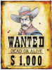Panneau Wanted du far West