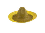 sombrero en paille jaune adulte 50cm