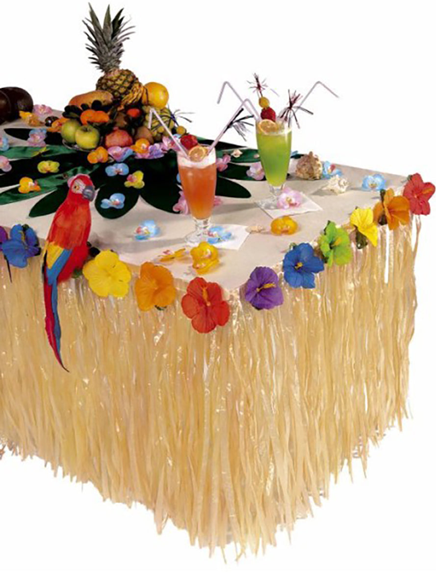 Décoration de table Hawaï avec fleurs