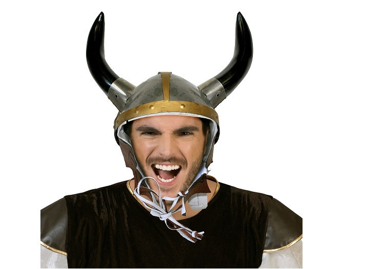 casque viking gaulois en métal adulte 26cm