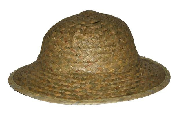 chapeau colonial en paille nature