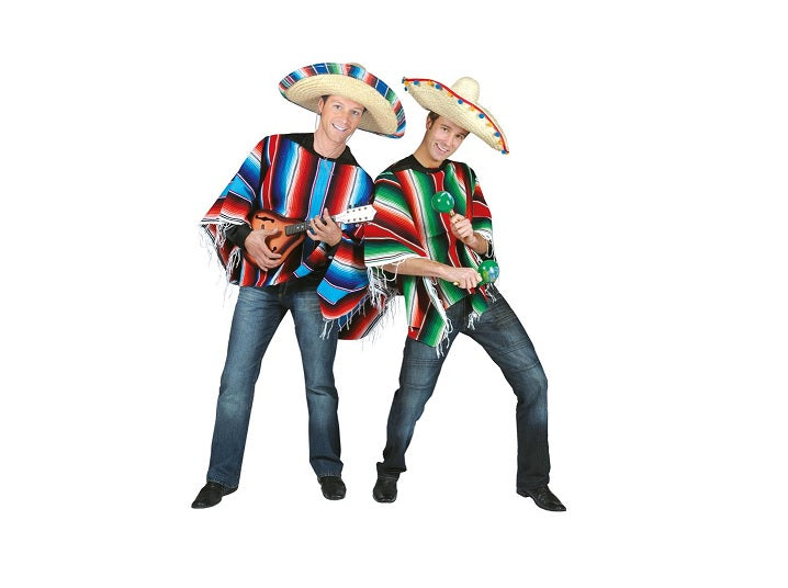 poncho adulte mexicain taille unique mix