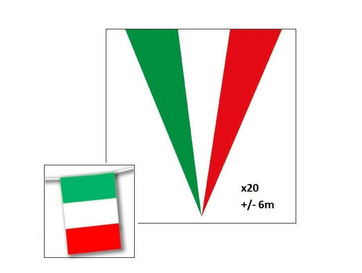 guirlande 20 fanions drapeaux italie 6m