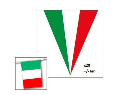 guirlande 20 fanions drapeaux italie 6m