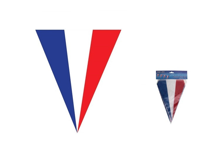 guirlande 10 drapeaux fanions france 5m