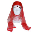 coiffe harem avec voile rouge