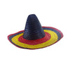 sombrero en paille bleu jaune rouge 60cm