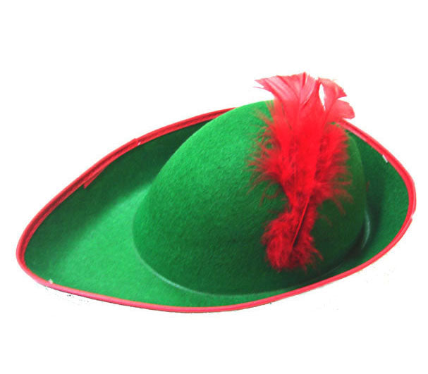 chapeau robin des bois avec plume